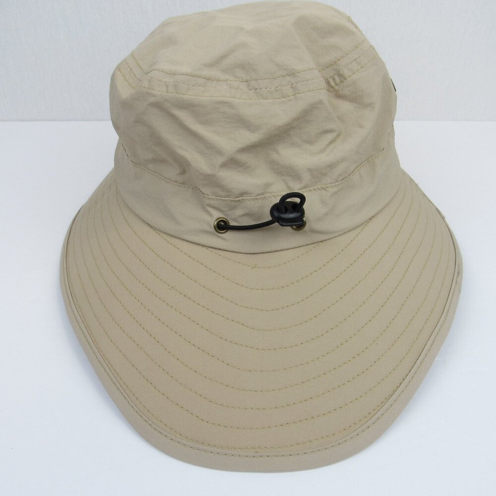 Outfly Unisex Bucket Hat Long Bill Lightweight Beige Adjustable Drawstring